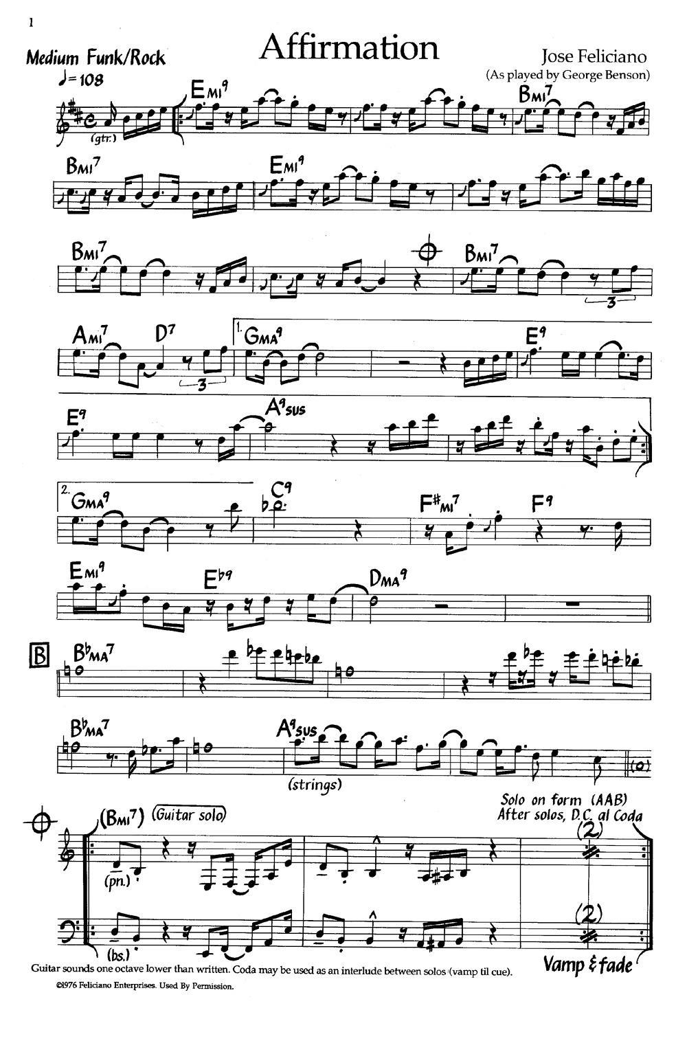 Affirmatino（爵士钢琴曲）钢琴曲谱（图1）