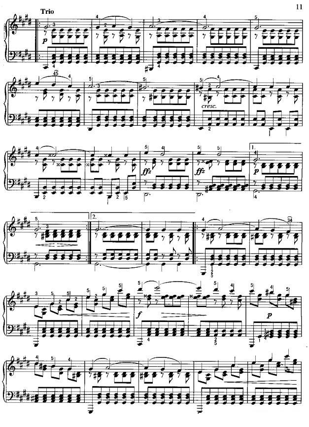 即兴曲（第4首）钢琴曲谱（图5）