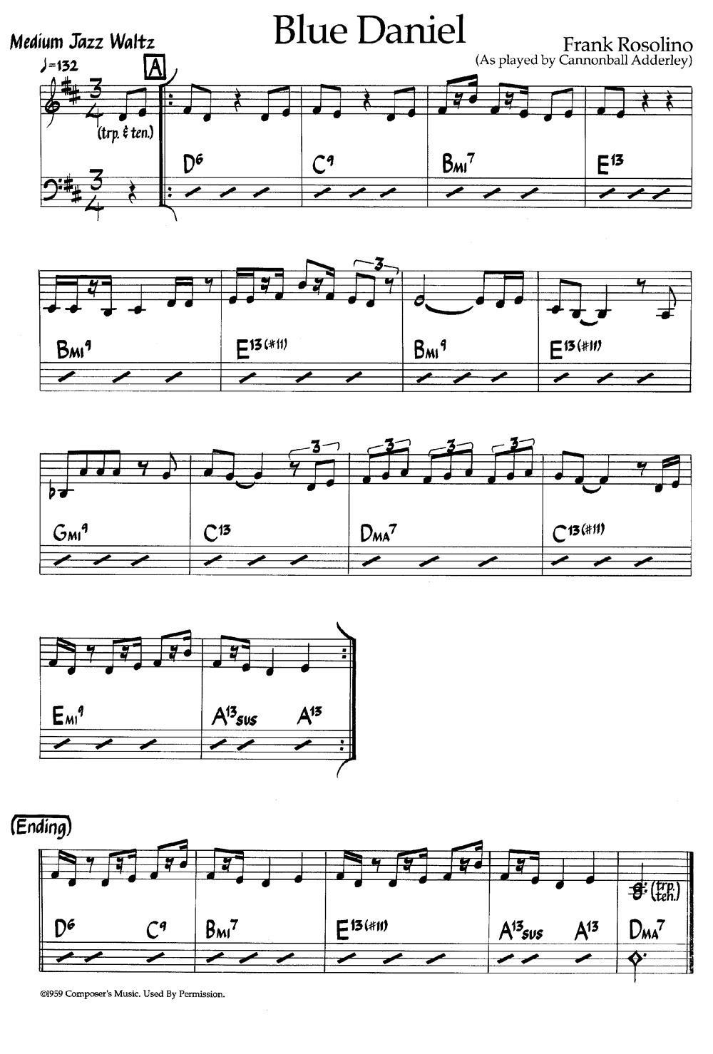 Blue Daniel（爵士钢琴曲）钢琴曲谱（图1）