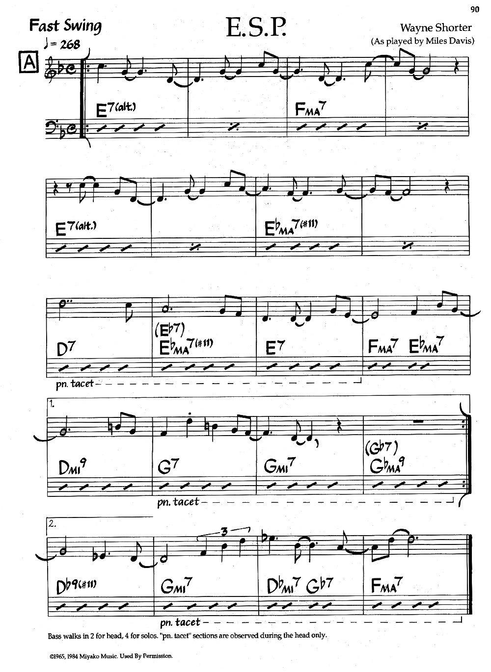 E.S.P.钢琴曲谱（图1）