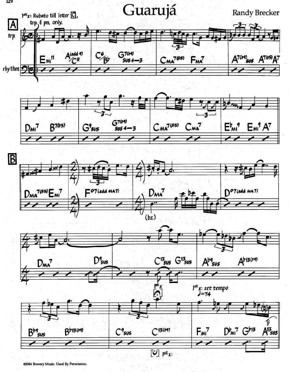 Guaruja（爵士钢琴曲）钢琴曲谱（图1）