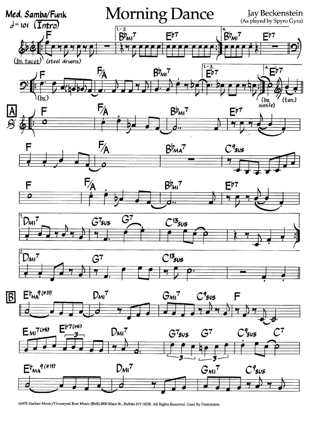Morning Dance（爵士钢琴曲）钢琴曲谱（图1）