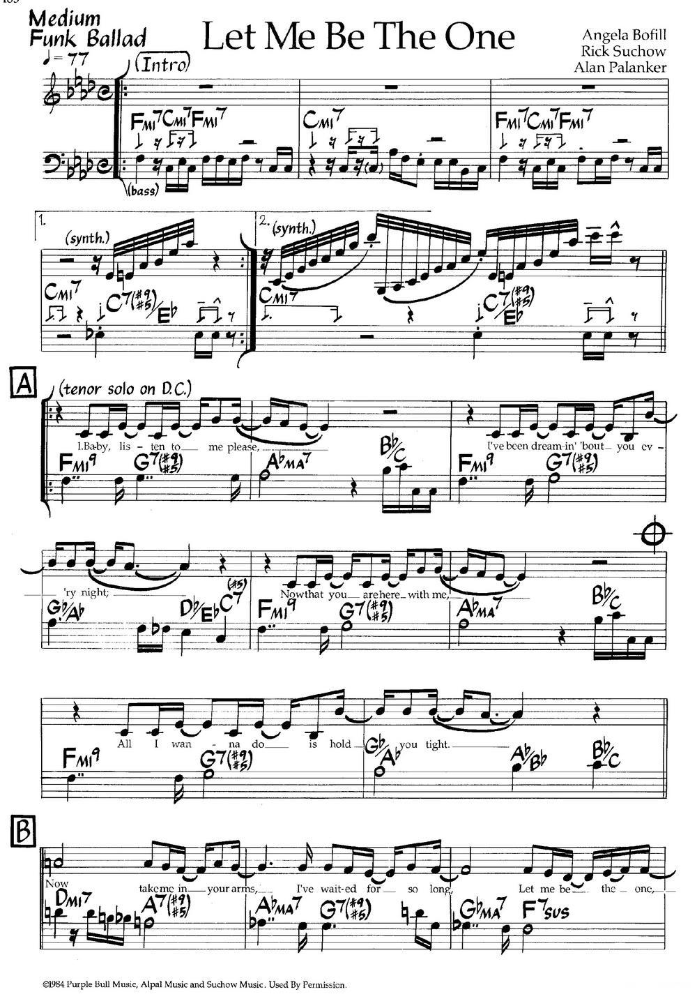 Let Me Be The One（爵士钢琴曲）钢琴曲谱（图1）