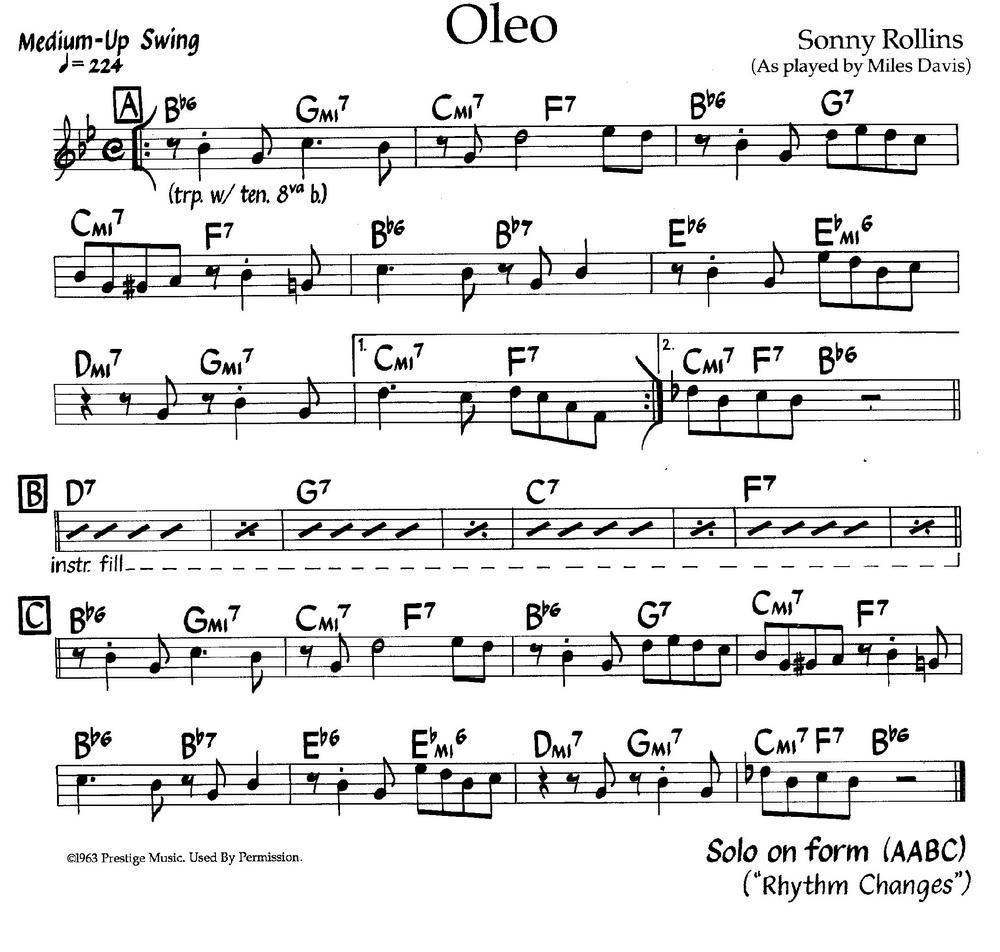 Oleo（爵士钢琴曲）钢琴曲谱（图1）