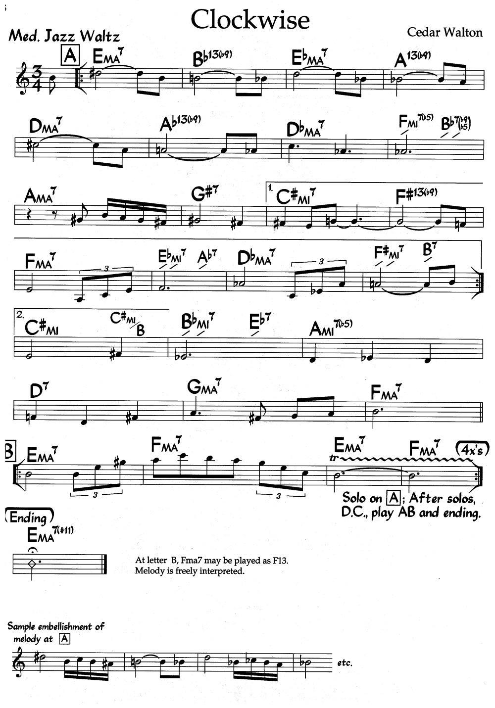 Clockwise（爵士钢琴曲）钢琴曲谱（图1）
