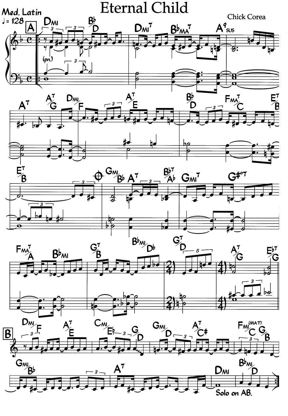 Eternal Child（爵士钢琴曲）钢琴曲谱（图1）