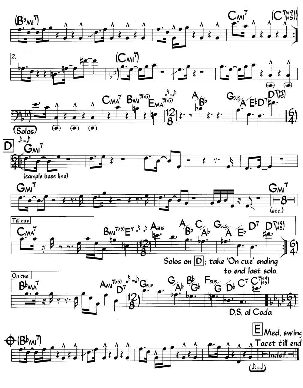 Escher Sketch(Bass)（爵士钢琴曲）钢琴曲谱（图2）
