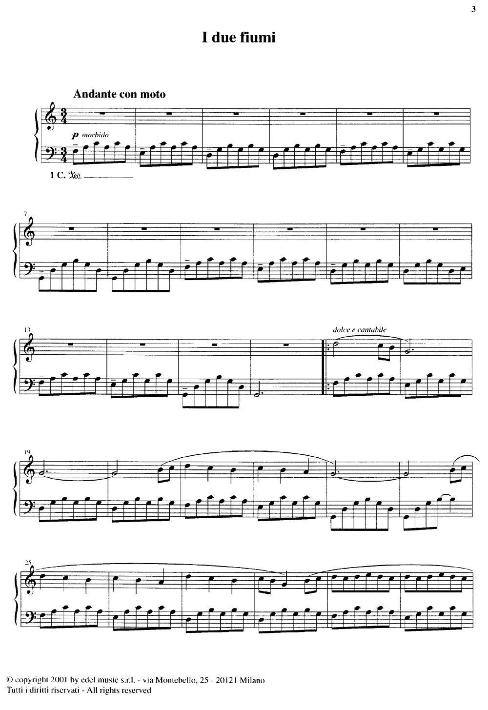I due fiumi钢琴曲谱（图1）
