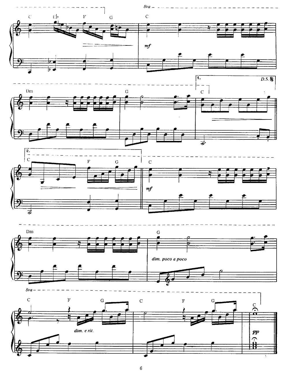 Ballade Pour Adeline钢琴曲谱（图3）