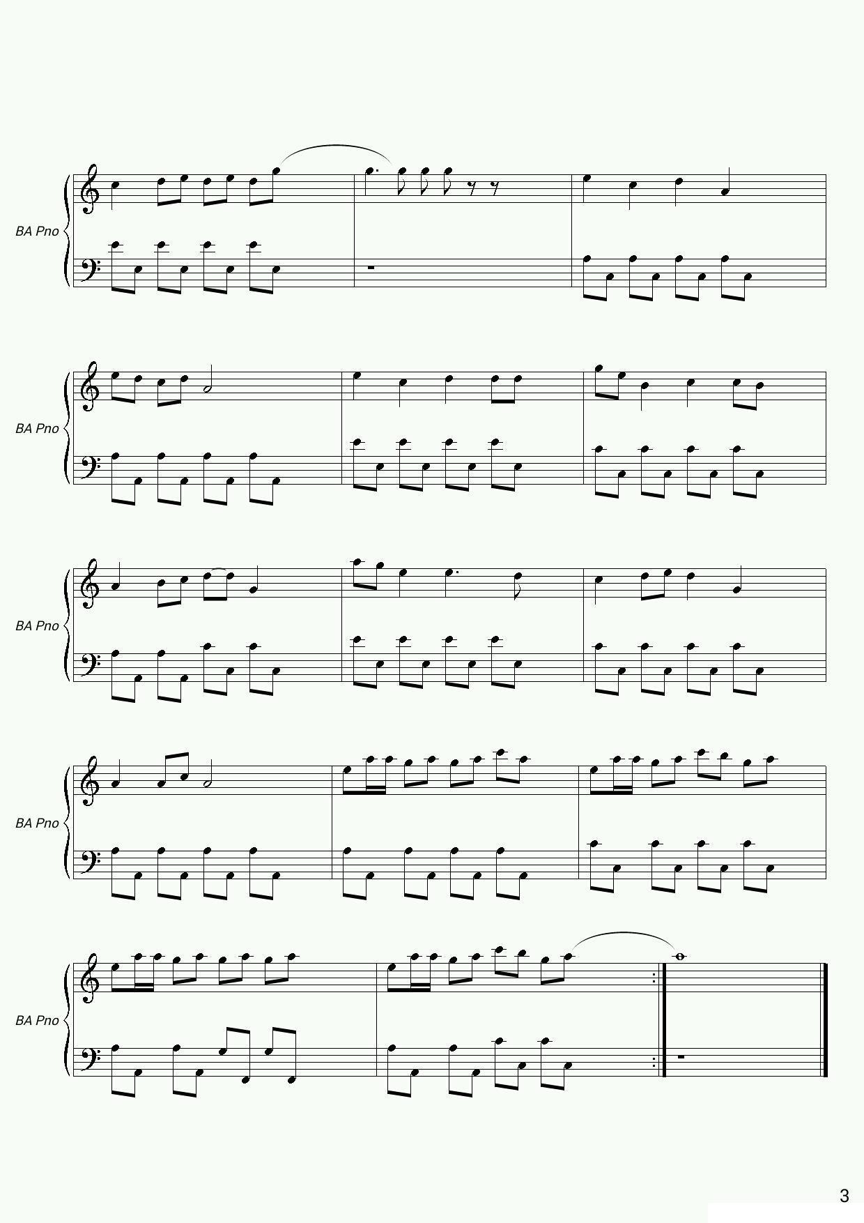 小苹果（张洺嘉改编版）钢琴曲谱（图7）