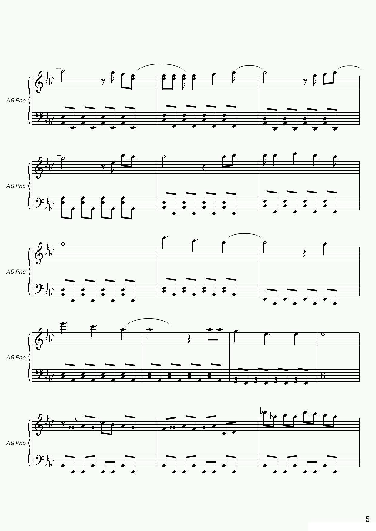冰雪奇缘钢琴曲谱（图5）