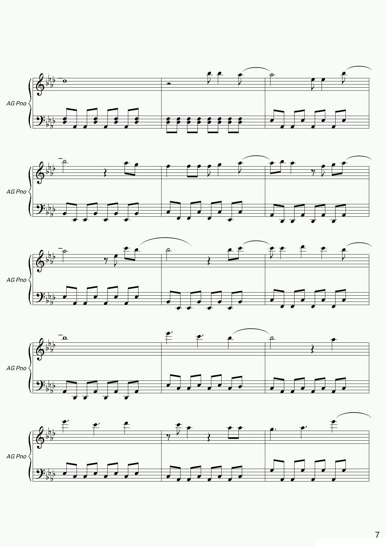 冰雪奇缘钢琴曲谱（图7）