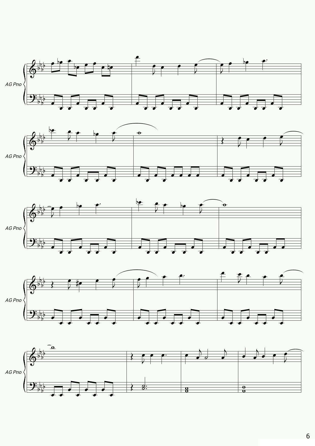 冰雪奇缘钢琴曲谱（图6）