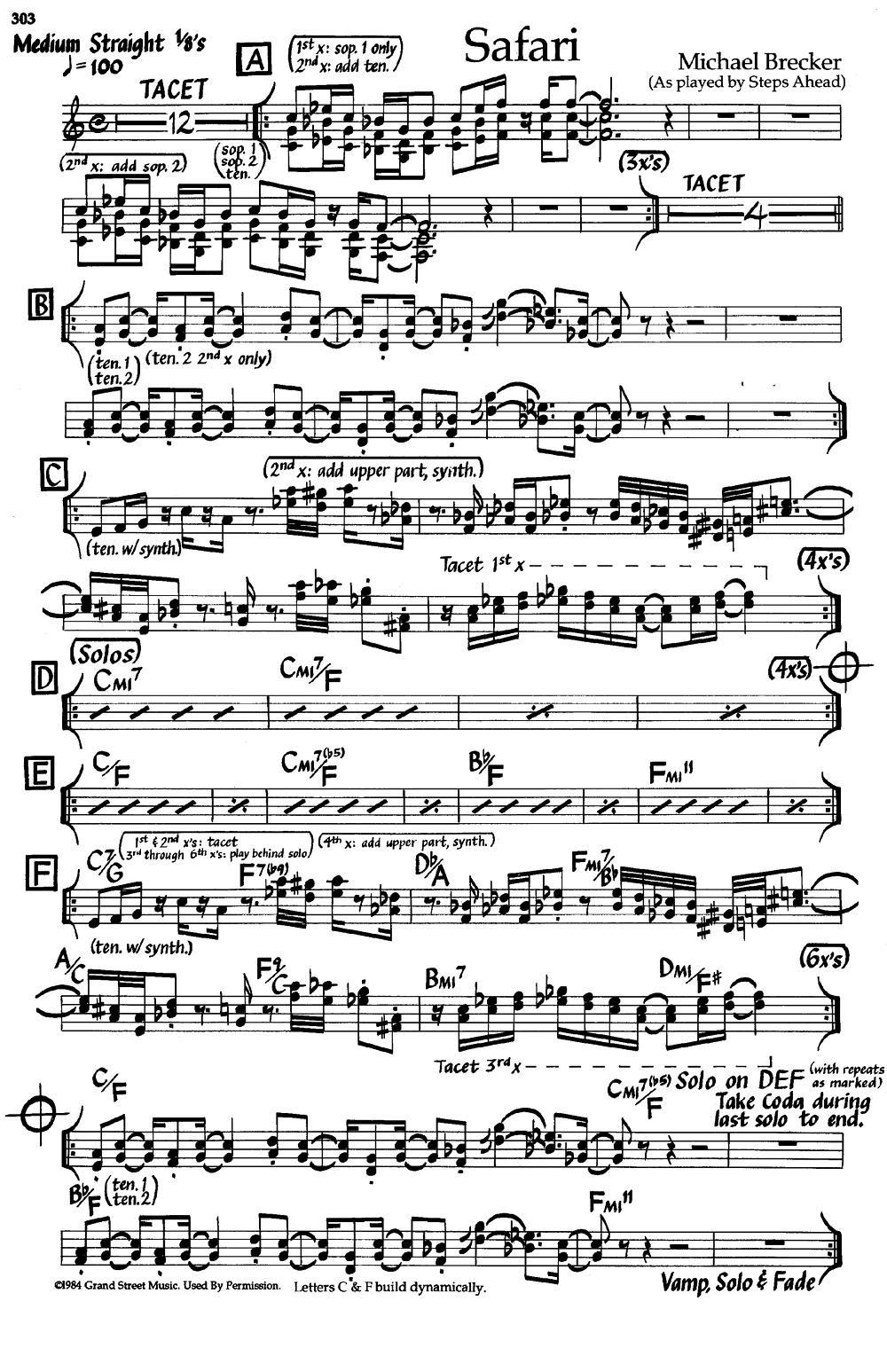 Safari（爵士钢琴曲）钢琴曲谱（图1）