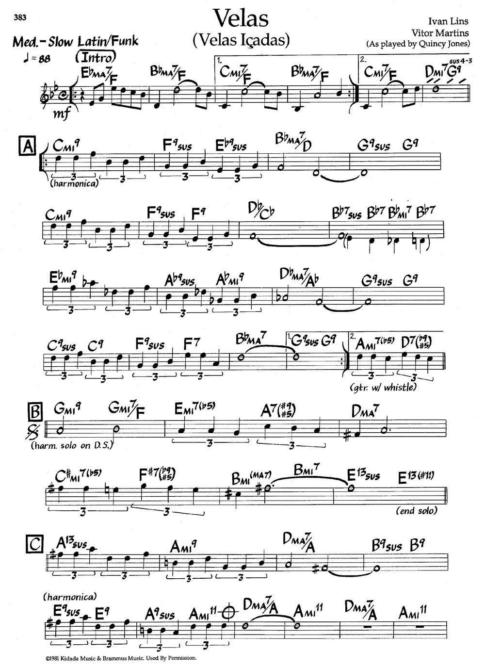 Velas（爵士钢琴曲）钢琴曲谱（图1）
