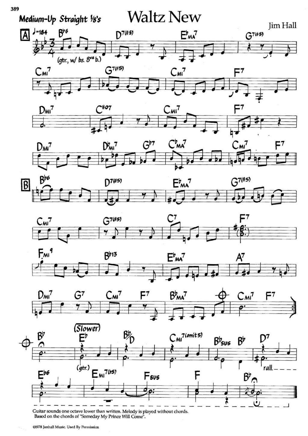 Waltz New（爵士钢琴曲）钢琴曲谱（图1）