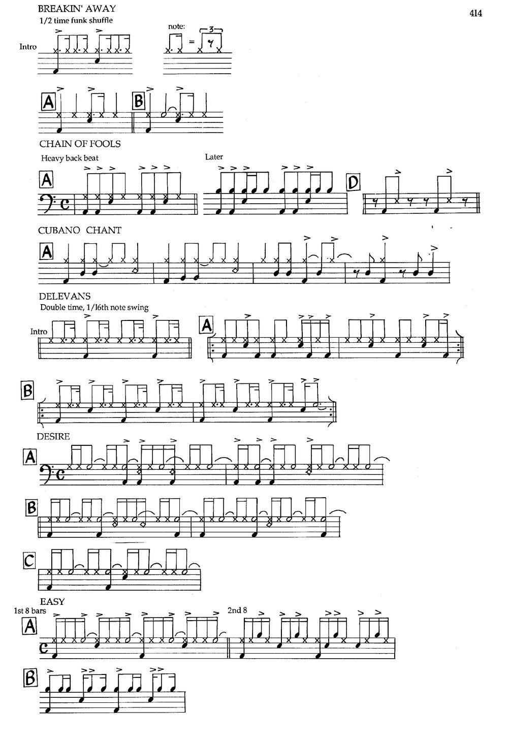 APPENDIXI - sample Drun Parts（爵士钢琴曲）钢琴曲谱（图2）