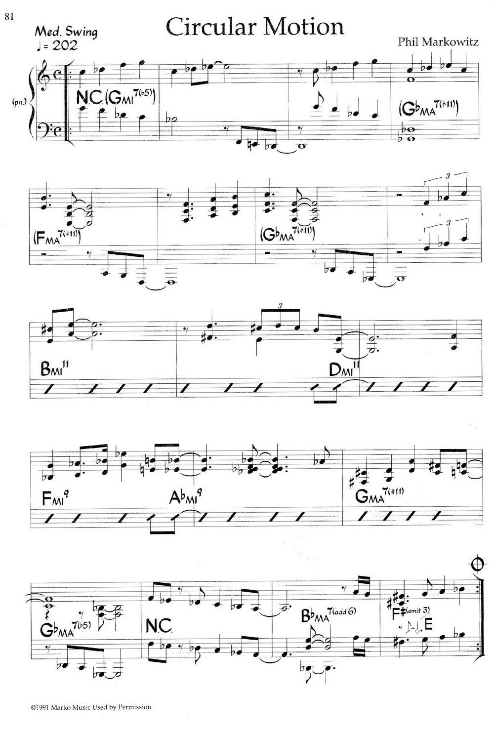 Circular Motion（爵士钢琴曲）钢琴曲谱（图1）