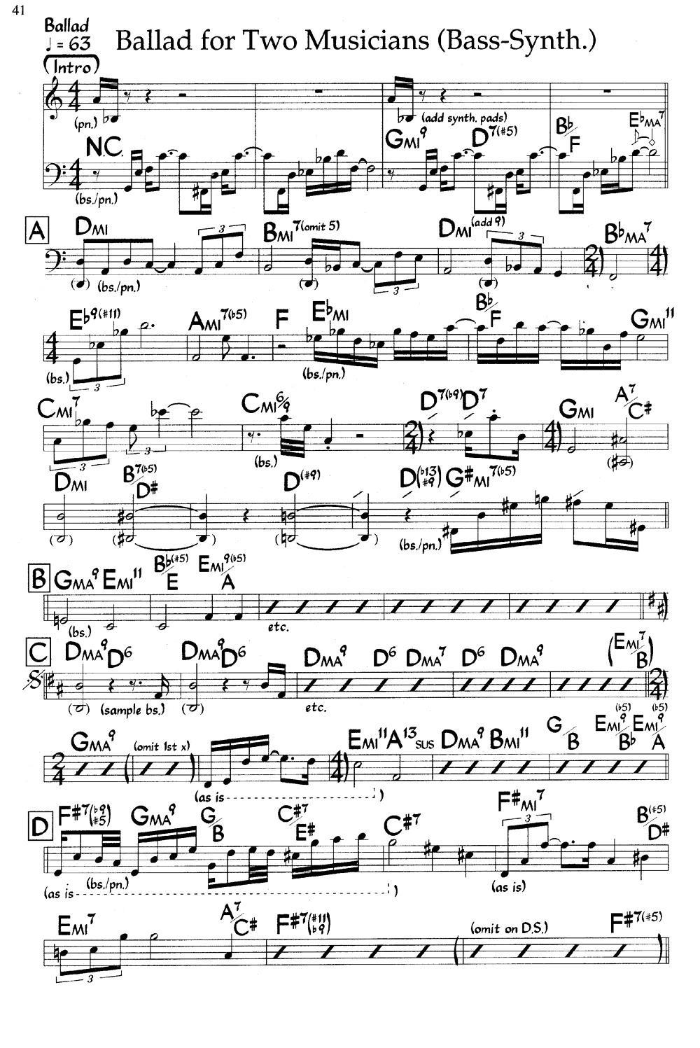 Ballad for Two Musicians（爵士钢琴曲）钢琴曲谱（图3）