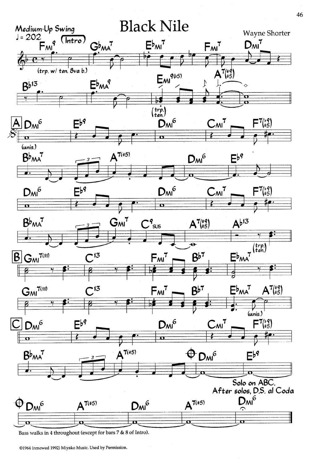 Black Nile（爵士钢琴曲）钢琴曲谱（图1）