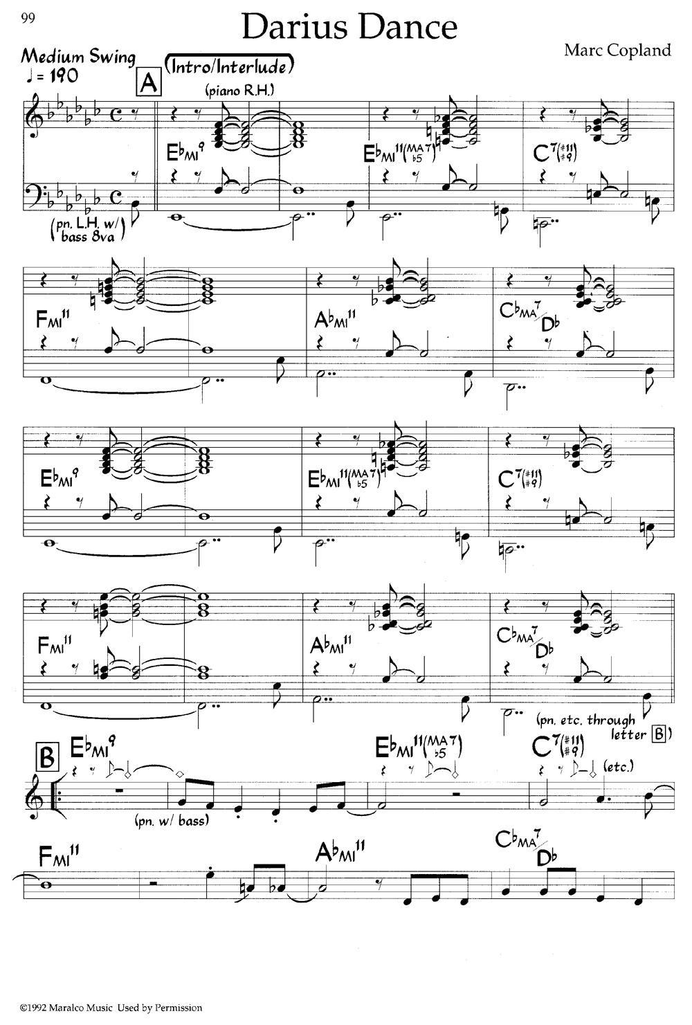 Darius Dance（爵士钢琴曲）钢琴曲谱（图1）