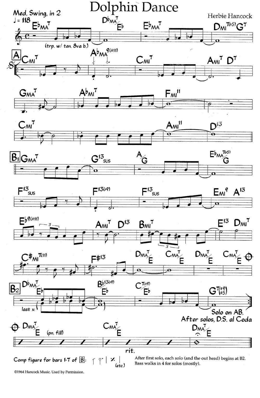 Dolphin Dance（爵士钢琴曲）钢琴曲谱（图1）
