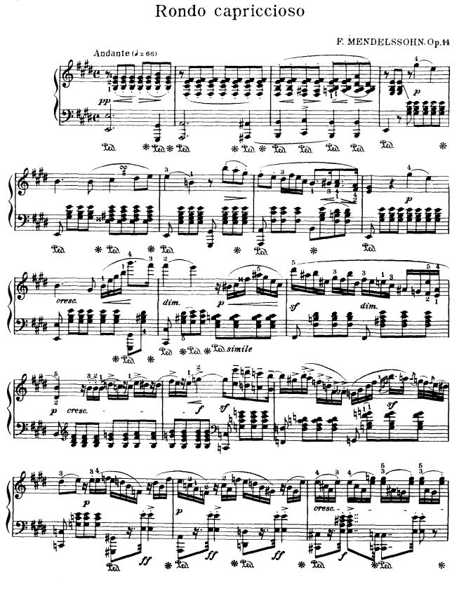 Rondo capriccioso钢琴曲谱（图1）