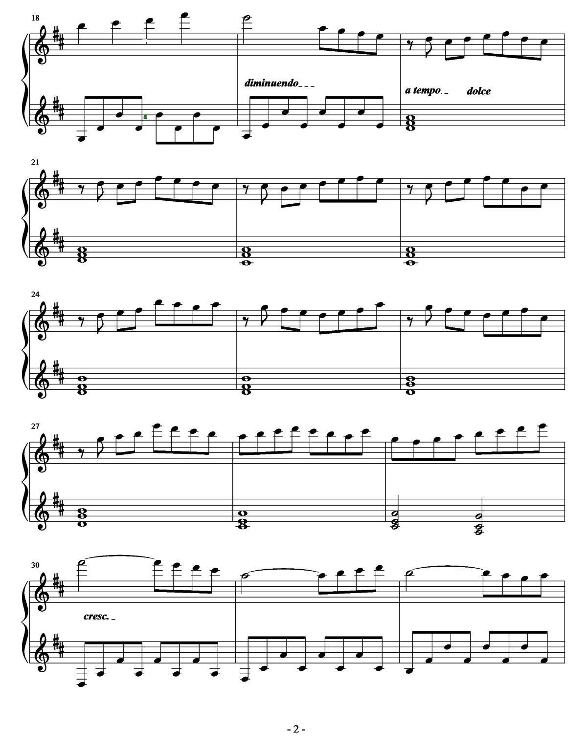 尘封的记忆钢琴曲谱（图2）