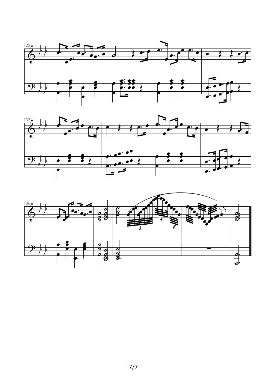 SWEET BYE AND BYE（甜蜜奏鸣曲）钢琴曲谱（图7）