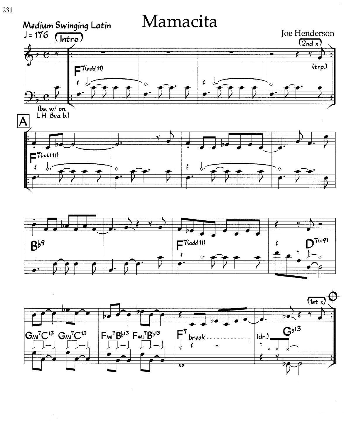 Mamacita（爵士钢琴曲）钢琴曲谱（图1）