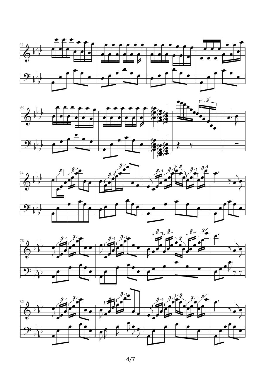 SWEET BYE AND BYE（甜蜜奏鸣曲）钢琴曲谱（图4）