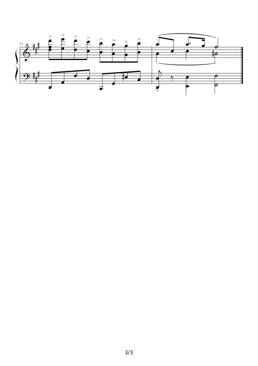 月明かり（月光）（十月）钢琴曲谱（图3）
