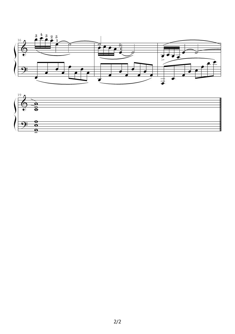 遗忘的信（九月）钢琴曲谱（图2）