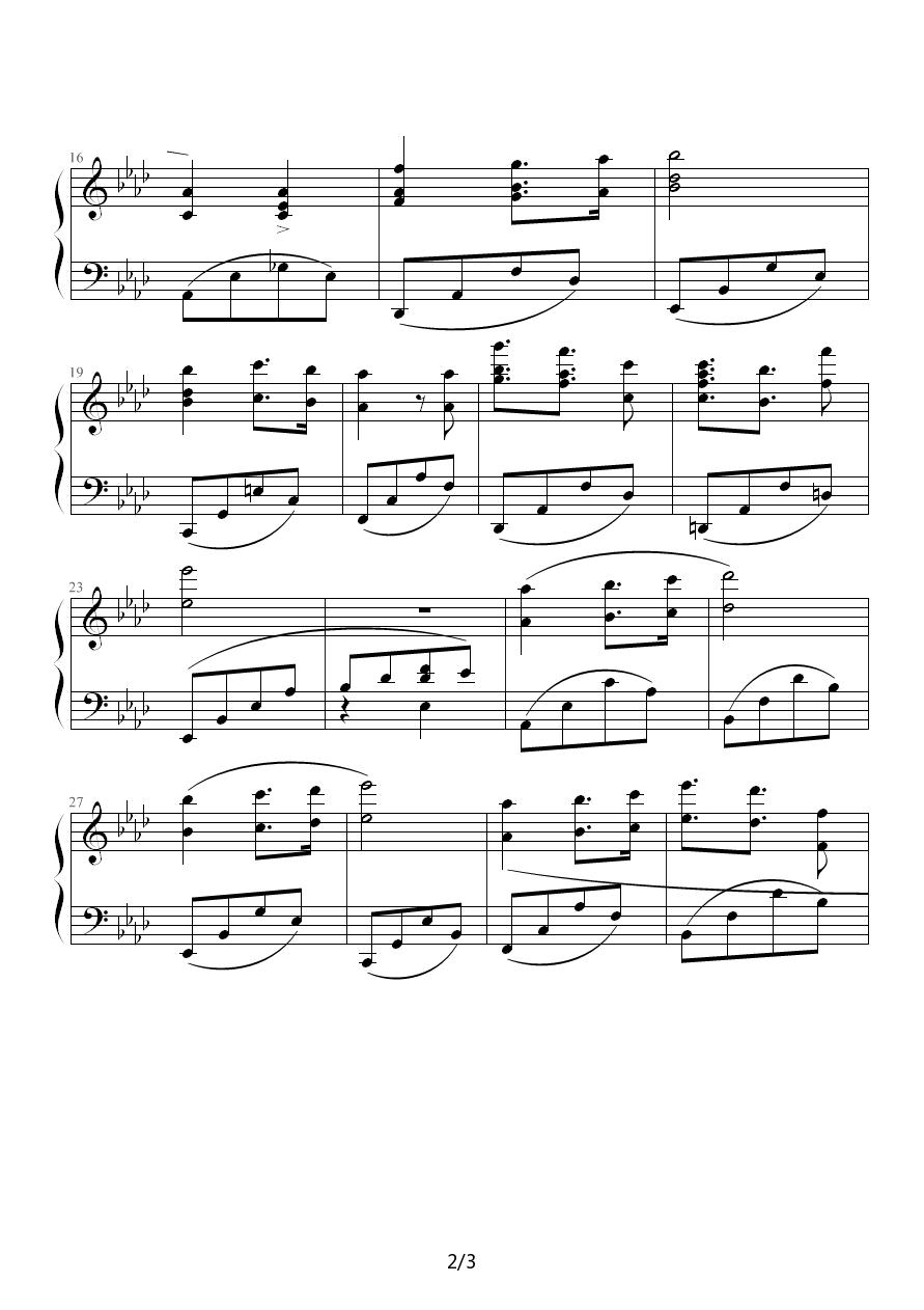 绿之风（五月）钢琴曲谱（图2）