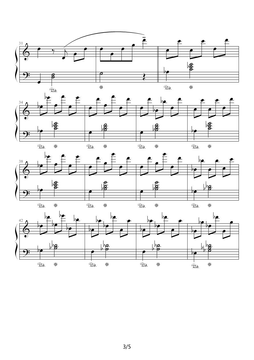 魔法の靴（魔法之靴）（十一月）钢琴曲谱（图3）