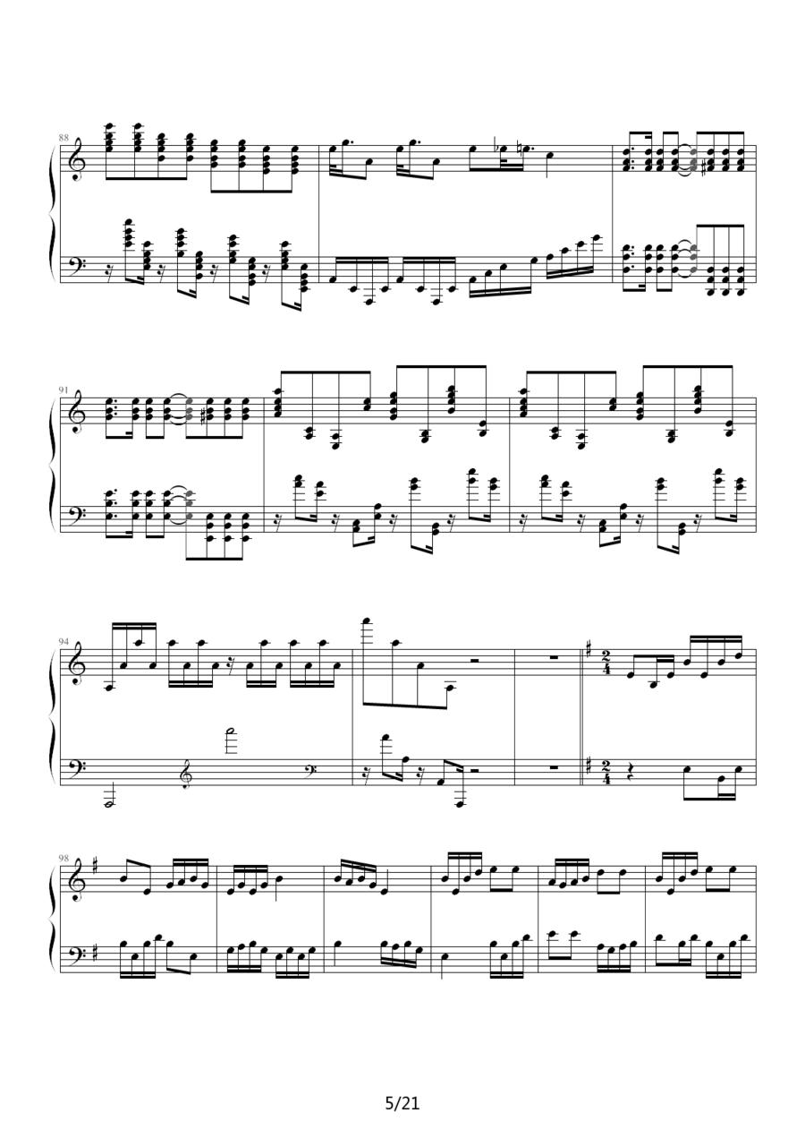 猪八戒主题变奏曲钢琴曲谱（图5）