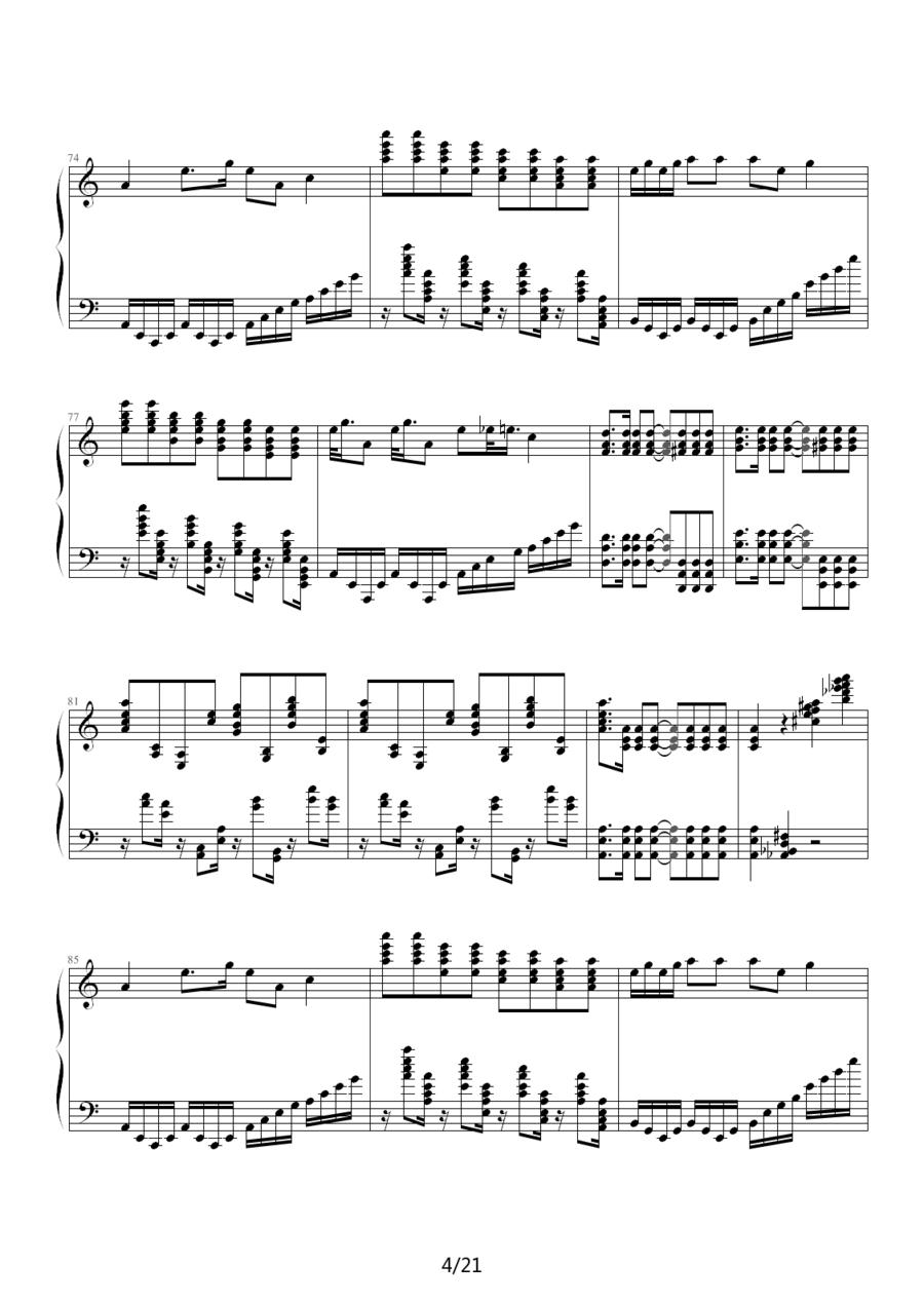 猪八戒主题变奏曲钢琴曲谱（图4）