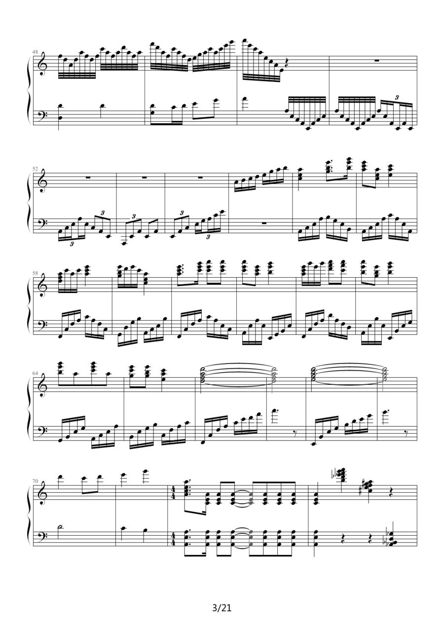 猪八戒主题变奏曲钢琴曲谱（图3）