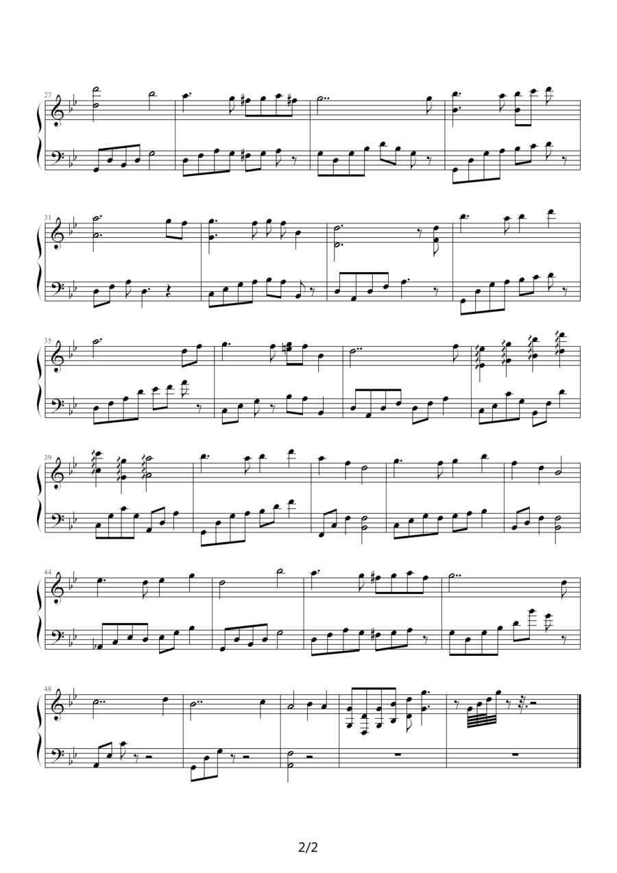 夜惜钢琴曲谱（图2）