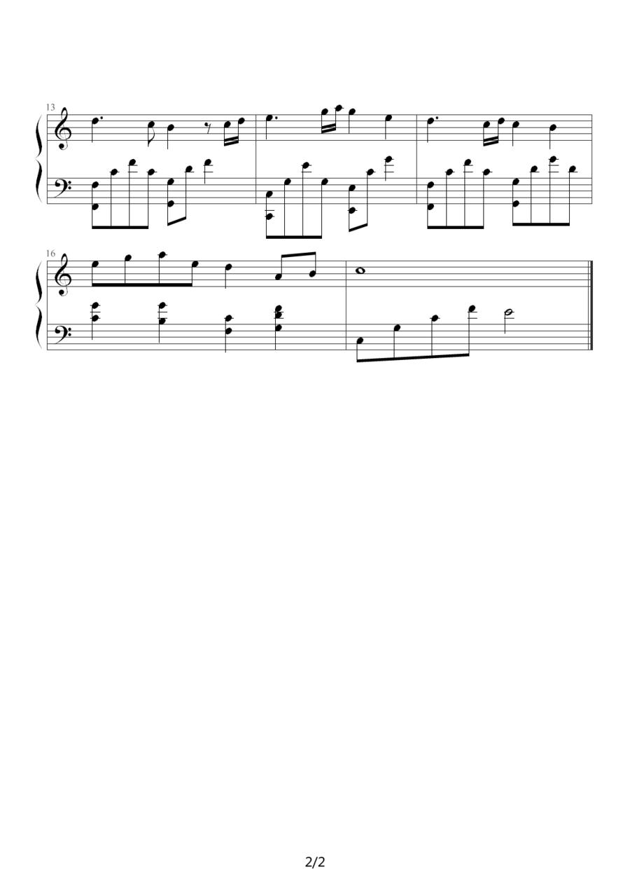 《平成狸合战》插曲钢琴曲谱（图2）