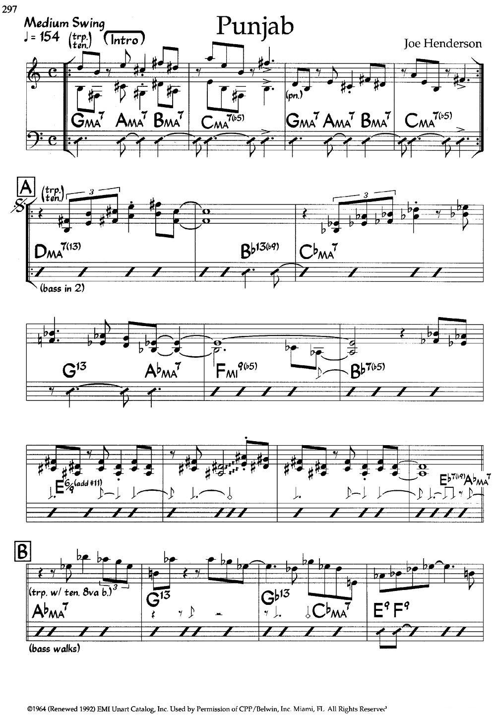 Punjab（爵士钢琴曲）钢琴曲谱（图1）