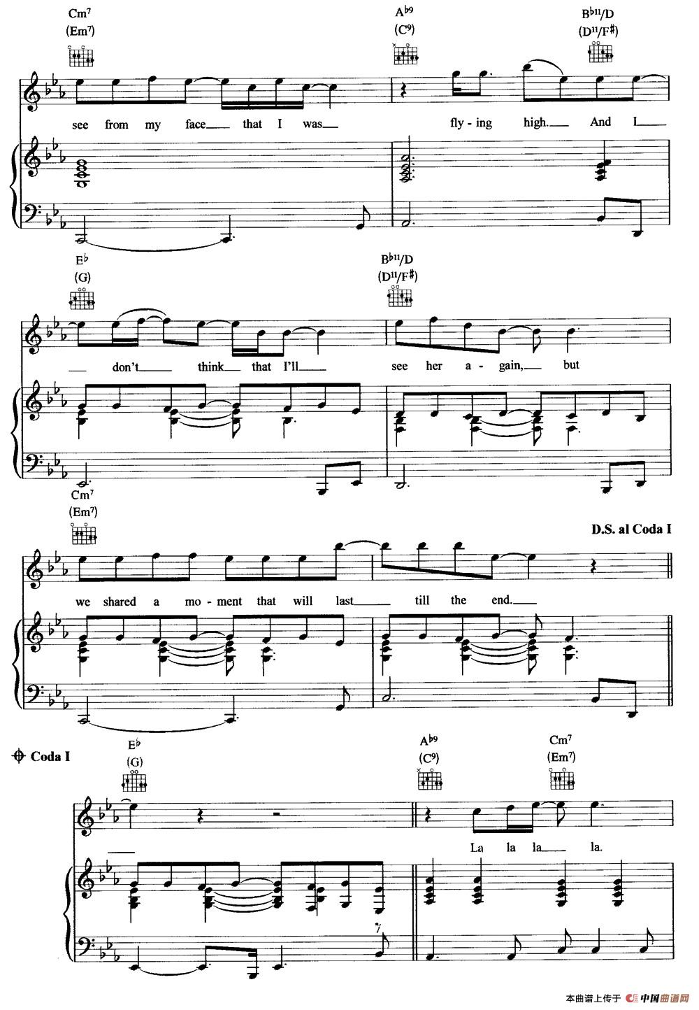 you‘re beatuiful（五线谱+钢琴伴奏）钢琴曲谱（图3）