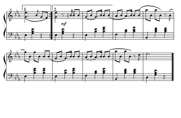 德国民歌钢琴曲谱（图2）