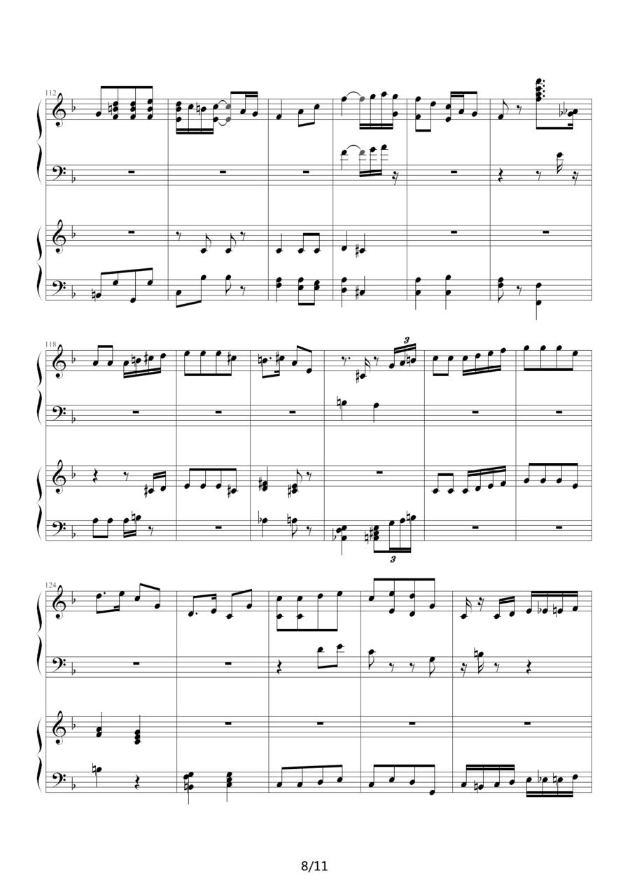 扬基嘟德尔（爵士版）（四手联弹）钢琴曲谱（图8）