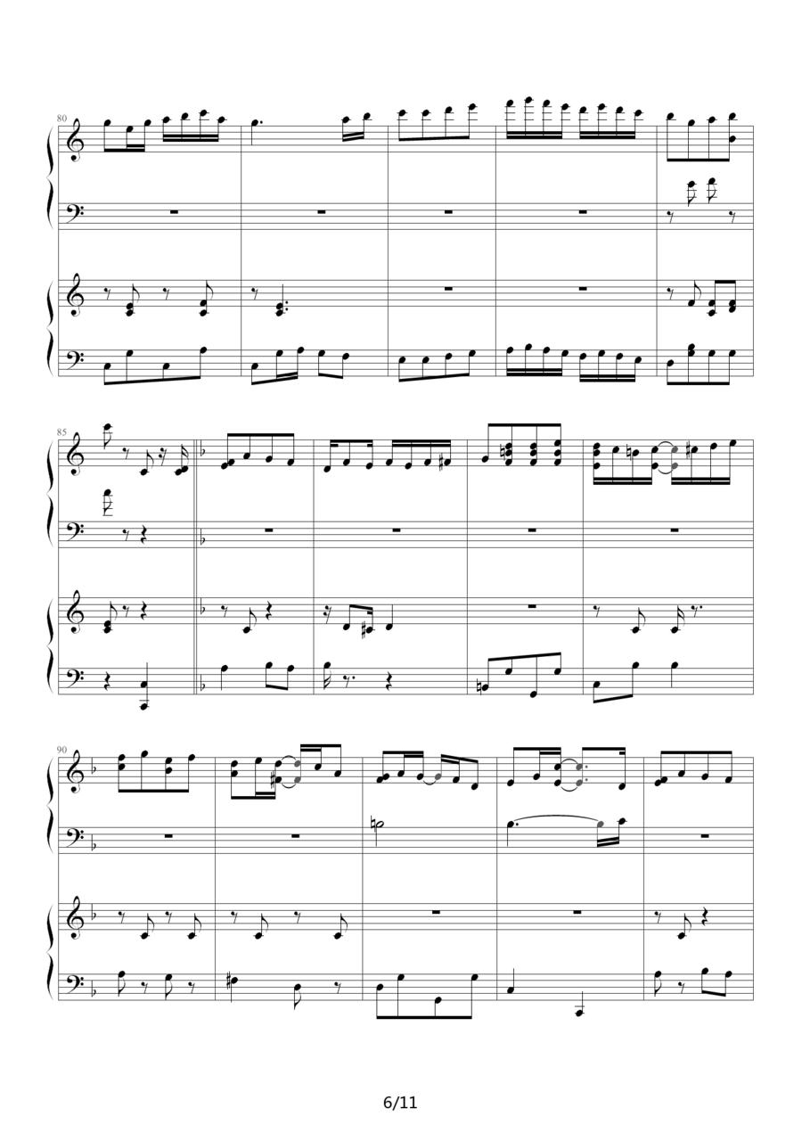 扬基嘟德尔（爵士版）（四手联弹）钢琴曲谱（图6）