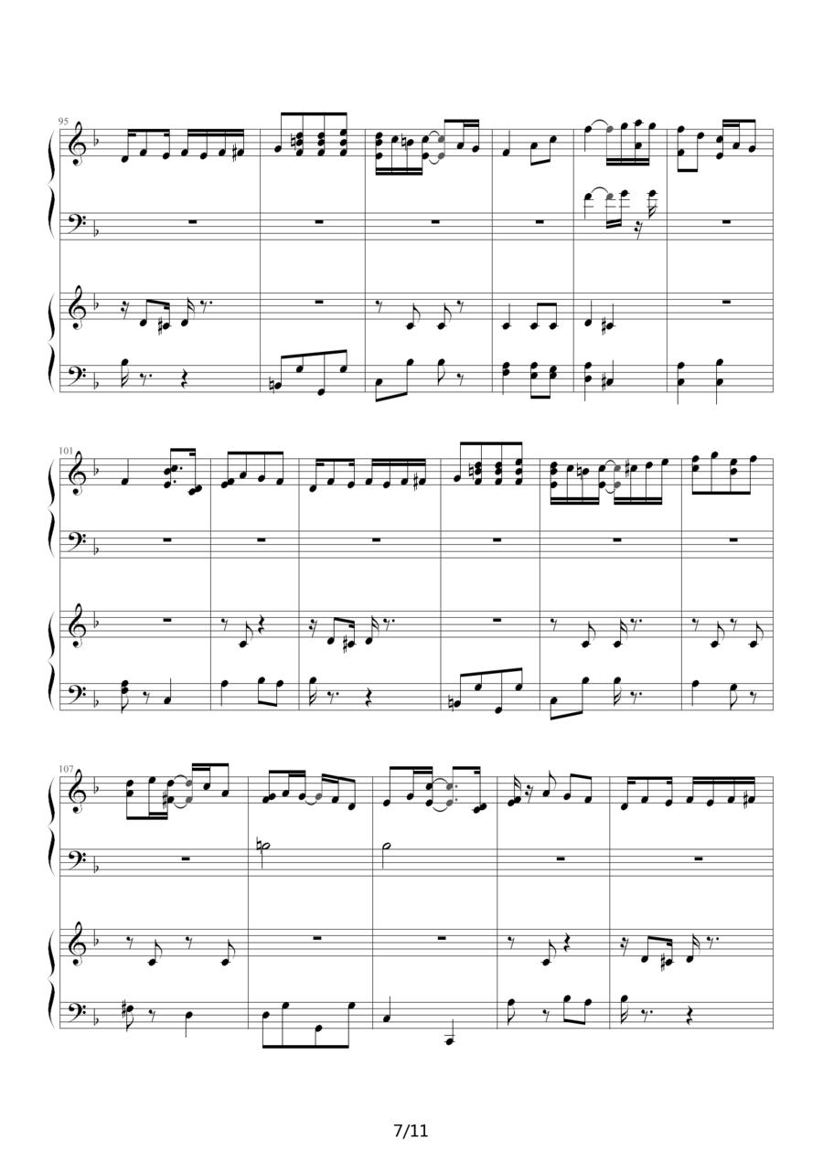 扬基嘟德尔（爵士版）（四手联弹）钢琴曲谱（图7）