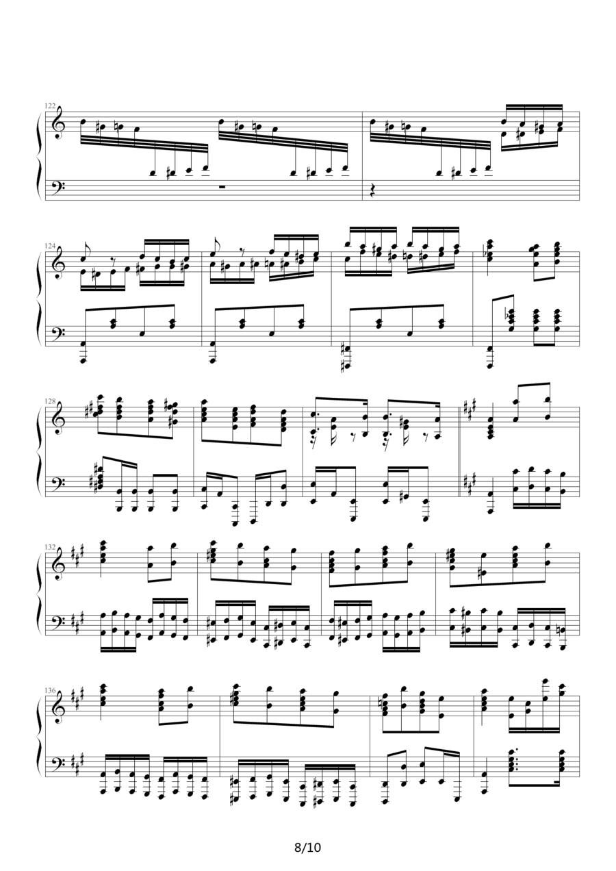 瓦洛多斯改编莫扎特《土耳其进行曲》钢琴曲谱（图8）