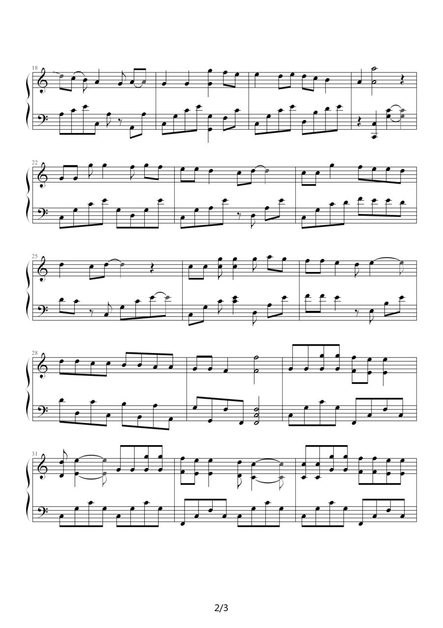 喜欢雨钢琴曲谱（图2）