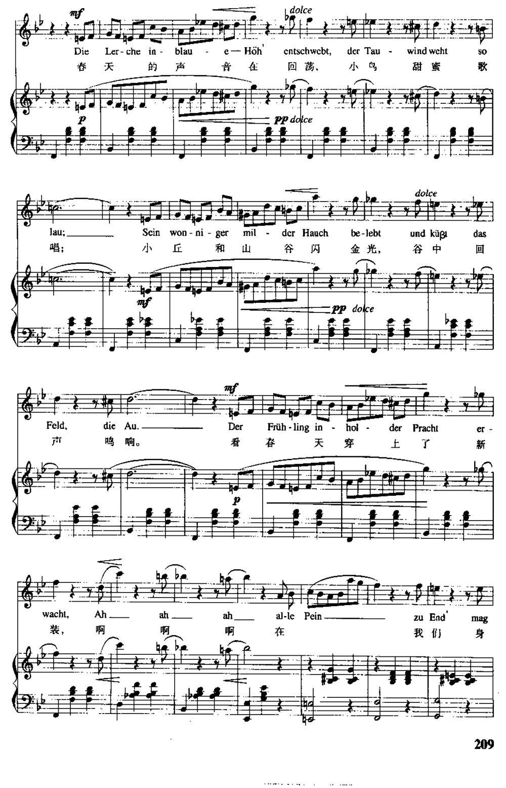 [奥]春之声圆舞曲（中外文对照、正谱）钢琴曲谱（图14）
