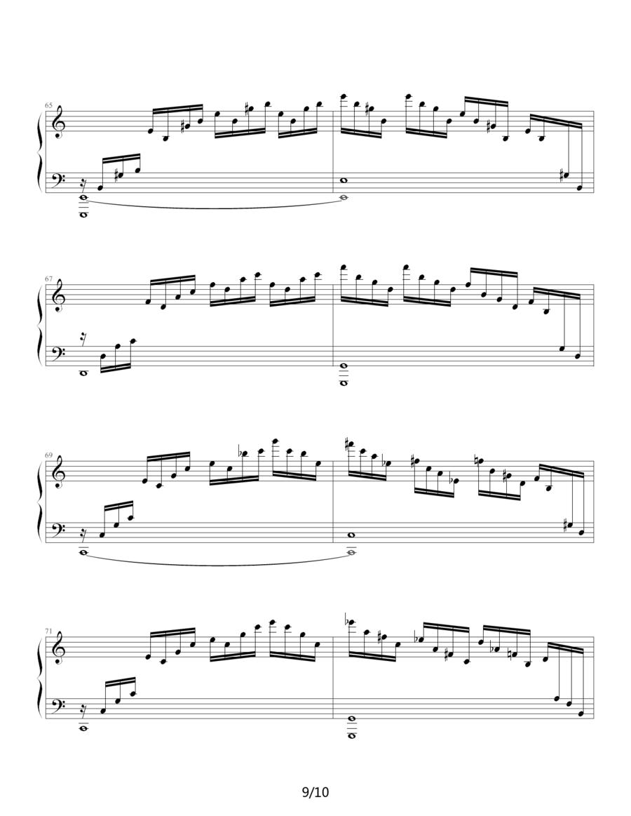 练习曲 Op.10 No.1（ 逃亡圣咏曲）钢琴曲谱（图9）